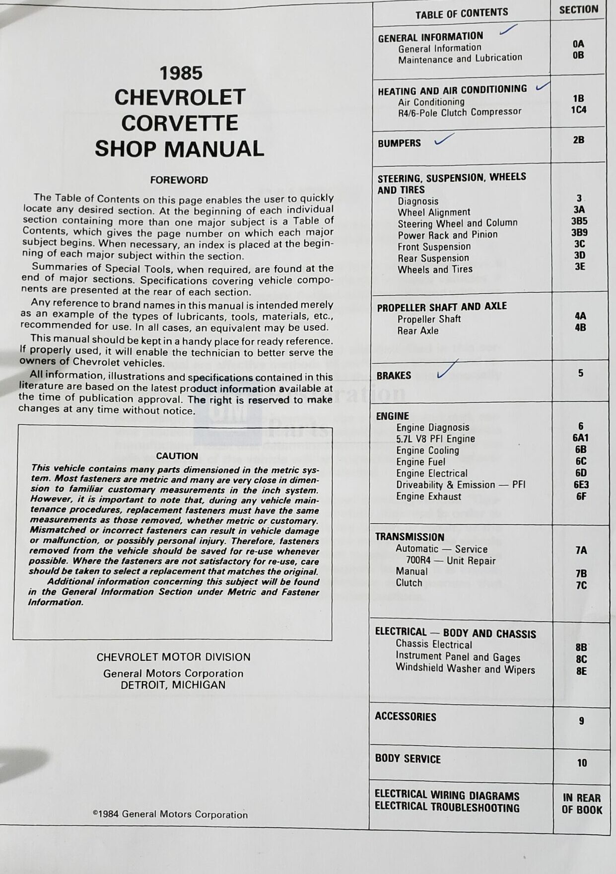 The Best C4 Corvette Shop Manual - Corvette-C4.com